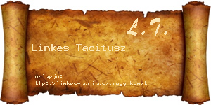 Linkes Tacitusz névjegykártya